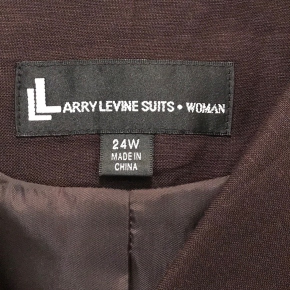 Larry Levine Suit brown 24W - Picture 2 of 9